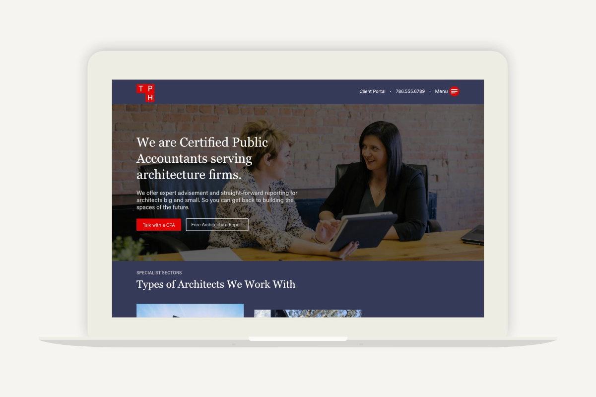 Accounting firm website design